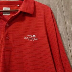 Callaway Opti-Dri Golf Polo Shirt Mens XXL Red Stripped Short Sleeve Athleisure